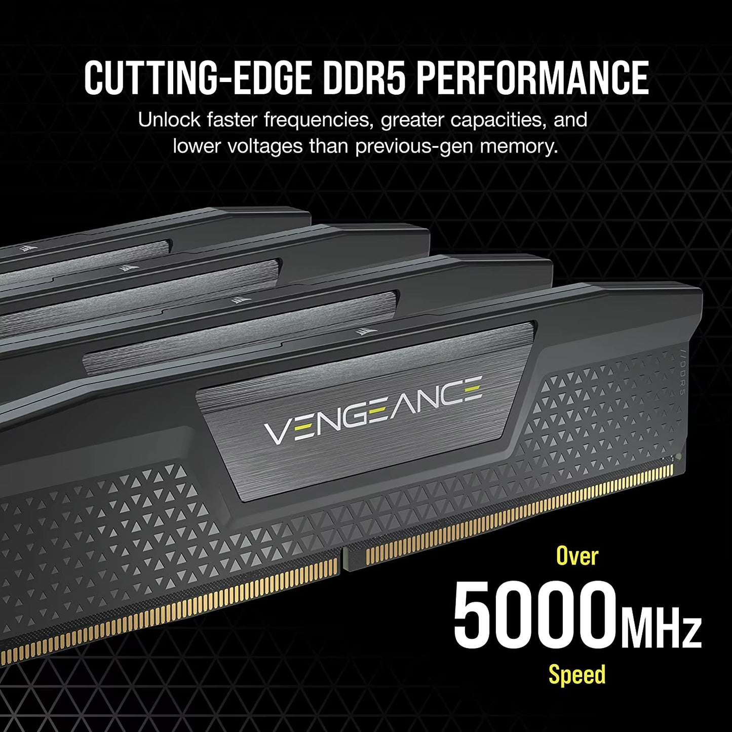 VENGEANCE DDR5 RAM 16GB 5600Mhz 6000Mhz 6400Mhz Intel XMP ICUE Compatible Computer Memory - Black