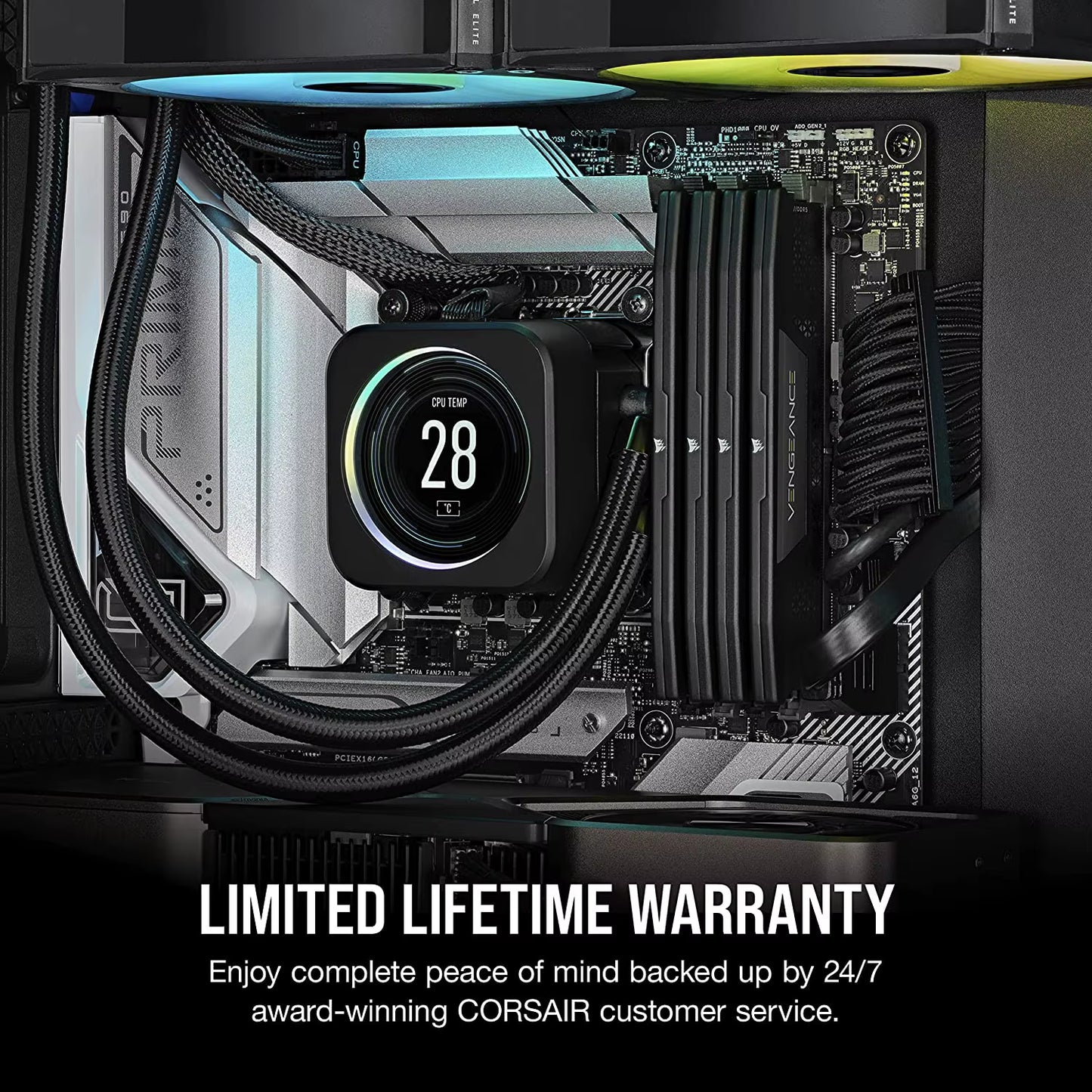 VENGEANCE DDR5 RAM 16GB 5600Mhz 6000Mhz 6400Mhz Intel XMP ICUE Compatible Computer Memory - Black