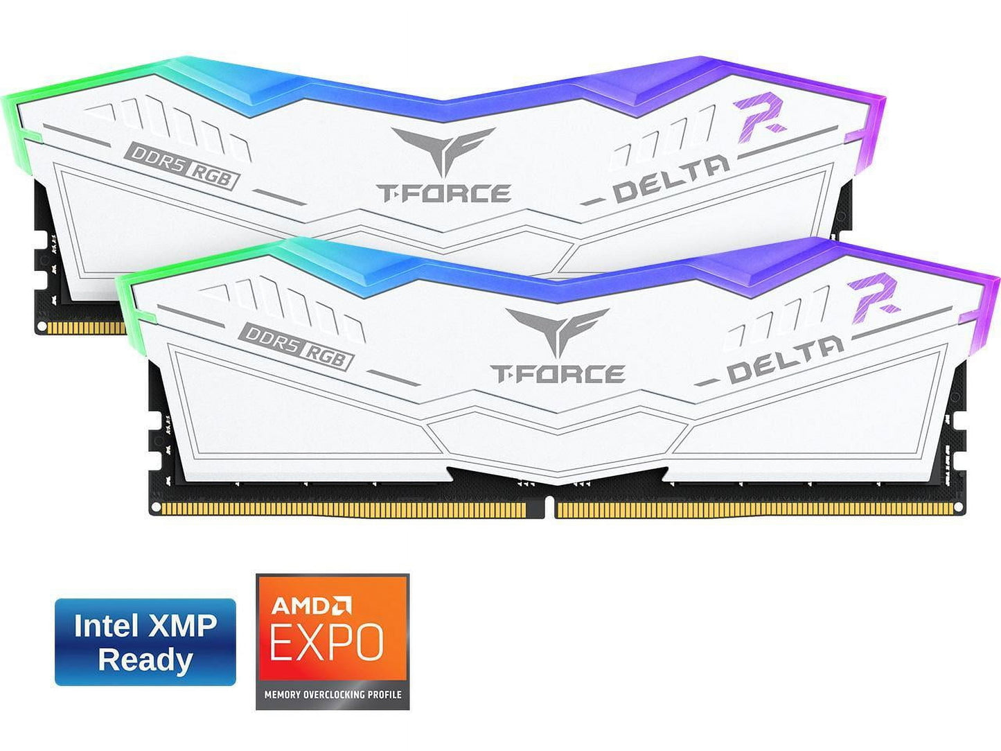 Team T-Force Delta RGB 32GB (2 X 16GB) 288-Pin PC RAM DDR5 6000 (PC5 48000) Desktop Memory Model FF4D532G6000HC38ADC01