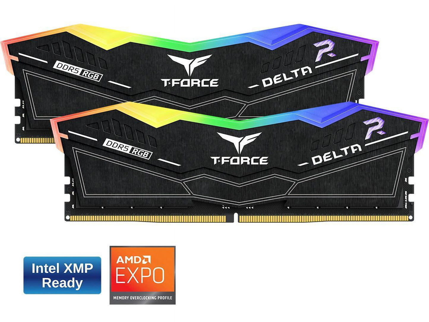 Team T-Force Delta RGB 32GB (2 X 16GB) 288-Pin PC RAM DDR5 6400 (PC5 51200) Desktop Memory Model FF3D532G6400HC40BDC01