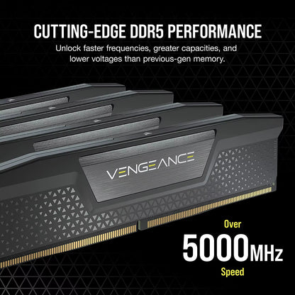 VENGEANCE DDR5 RAM 16GB 5600Mhz 6000Mhz 6400Mhz Intel XMP ICUE Compatible Computer Memory - Black