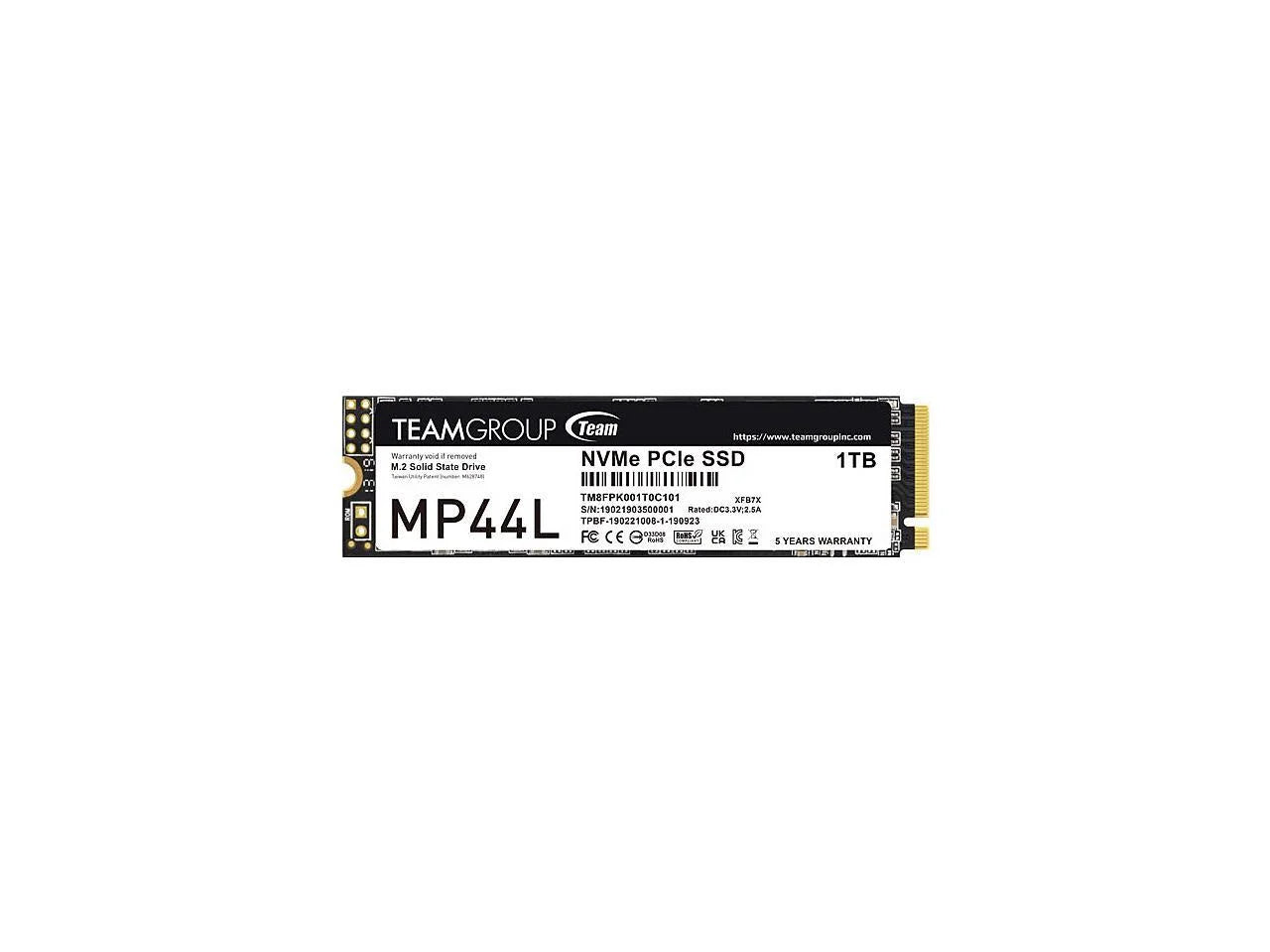 MP44L M.2 2280 1TB Pcie 4.0 X4 with Nvme 1.4 TLC Internal Solid State Drive (SSD) TM8FPK001T0C101