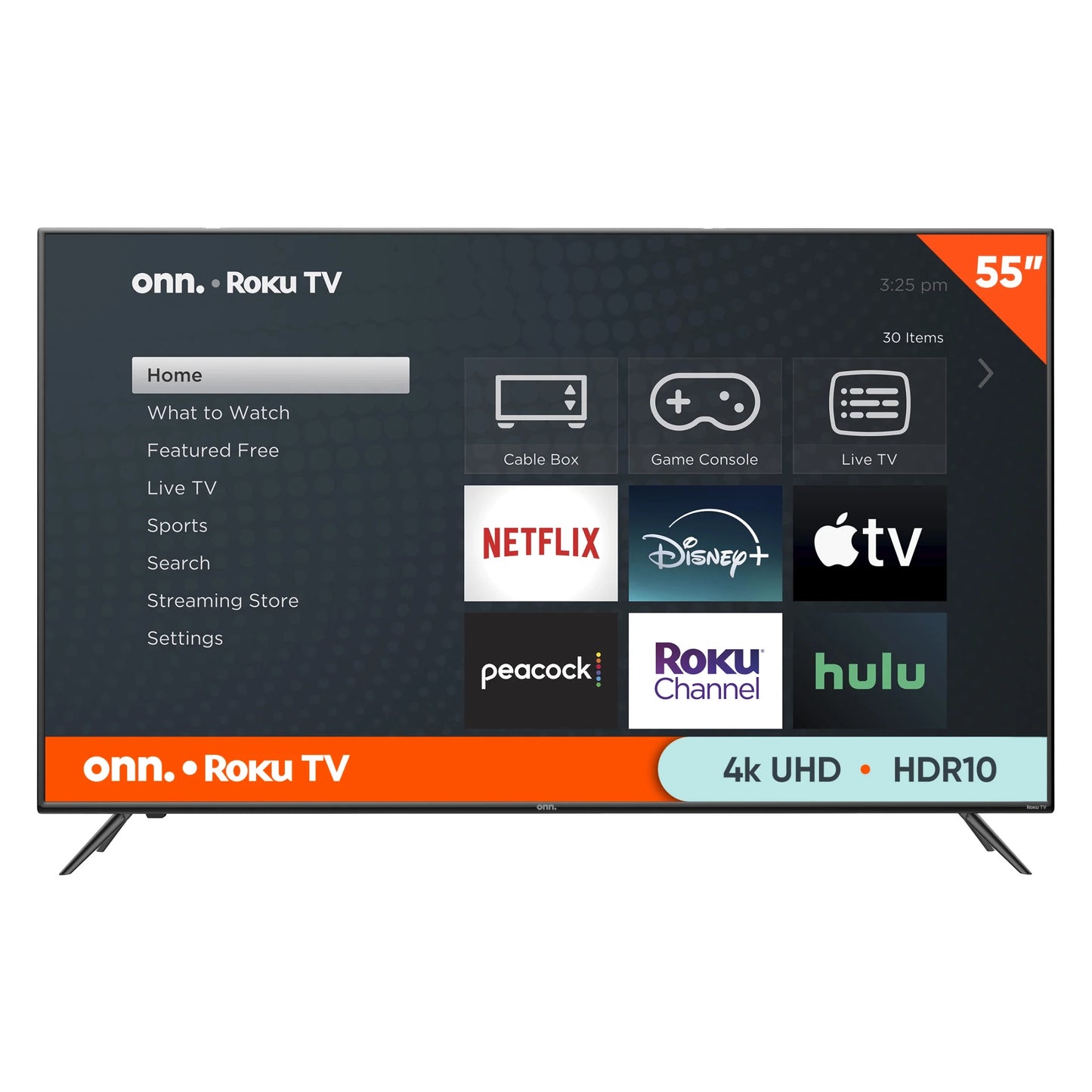 . 55” Class 4K UHD (2160P) LED Roku Smart Television HDR (100012586)