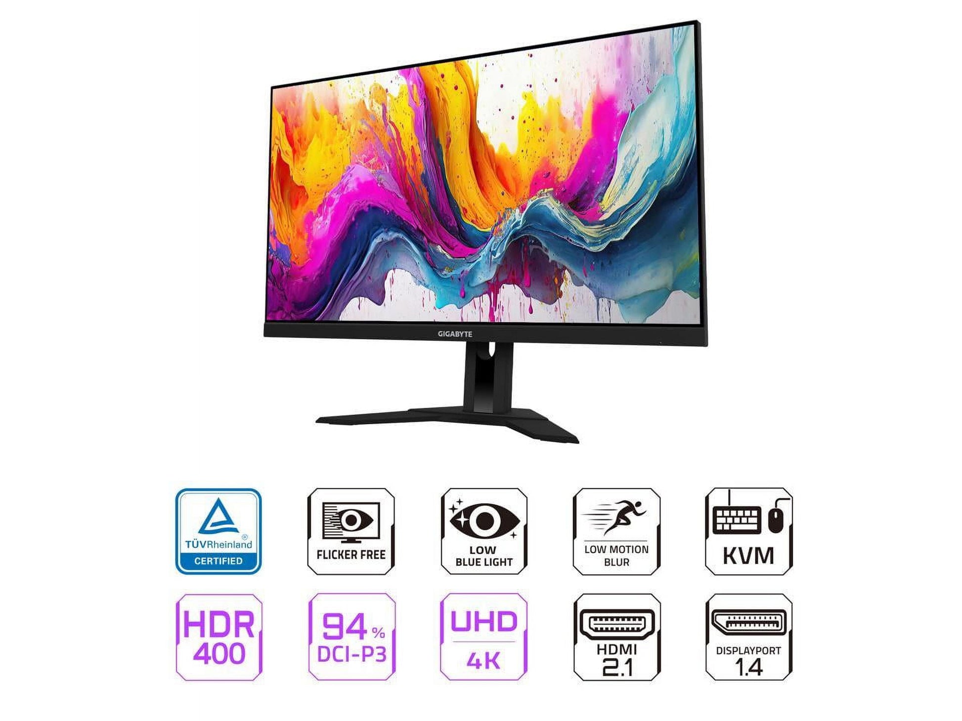 - M28U - 28" IPS Gaming Monitor - UHD 3840X2160 - 144Hz - 1Ms GTG - AMD Freesync Premium Pro - Type C KVM - HDMI, DP, Type C - Height Adjustable - Black
