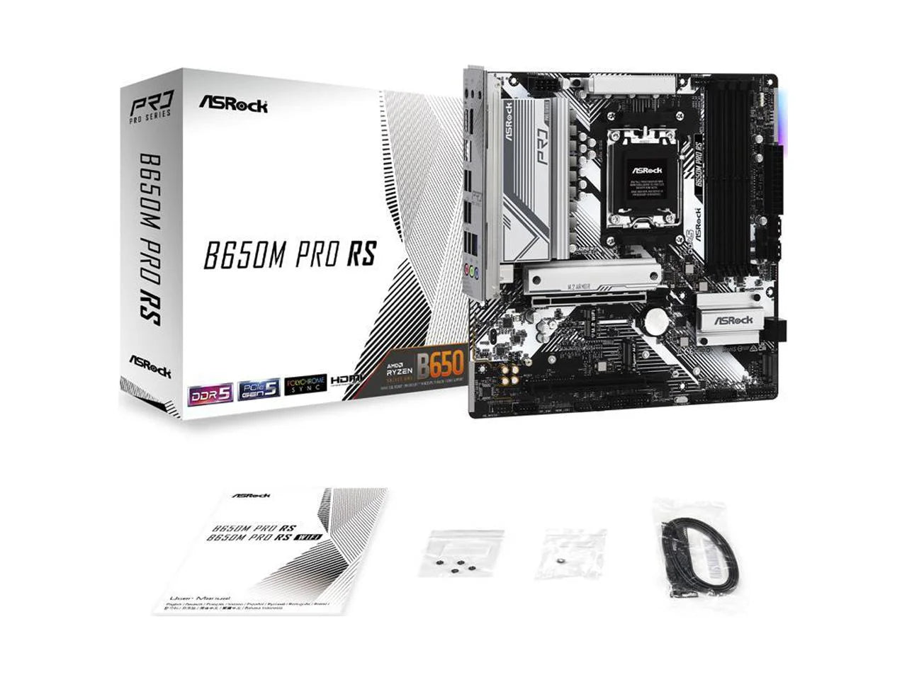 B650M PRO RS AM5 AMD B650 SATA 6Gb/S Micro ATX Motherboard