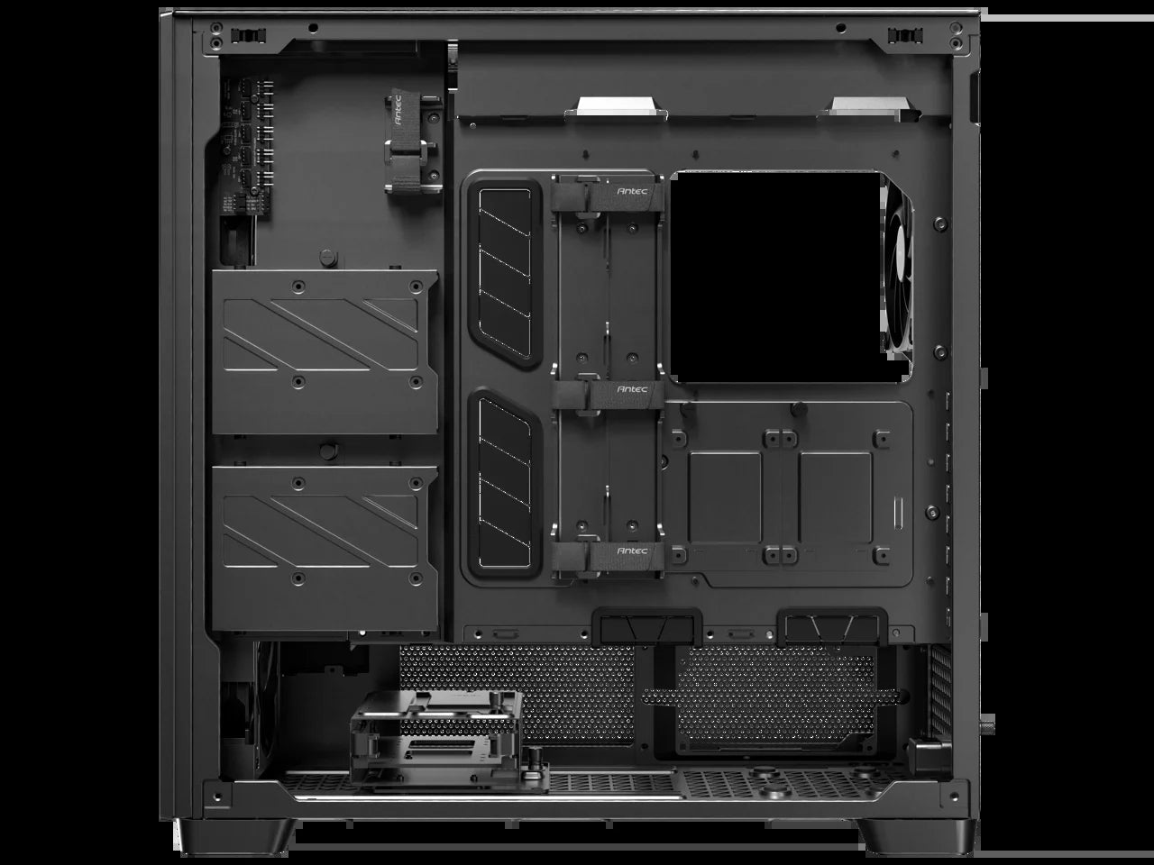 Flux Pro, 6 X PWM Fans Included, High-Airflow Front Panel with Walnut Wood, Ishift PSU 90° Mount, USB3.0 X 2, Type-C, 420Mm Radiator Support, Temp. Display, Full-Tower E-ATX PC Case