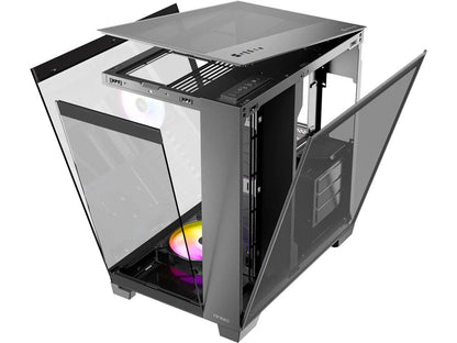 C8 ARGB, 2X TQR 160Mm & 1X TQ 140Mm ARGB PWM Fans Included, Dual-Chamber Layout, Type-C, 360Mm Radiator Support, Seamless TG Front & Side Panels, RTX 40 Compatible, Full-Tower E-ATX PC Case