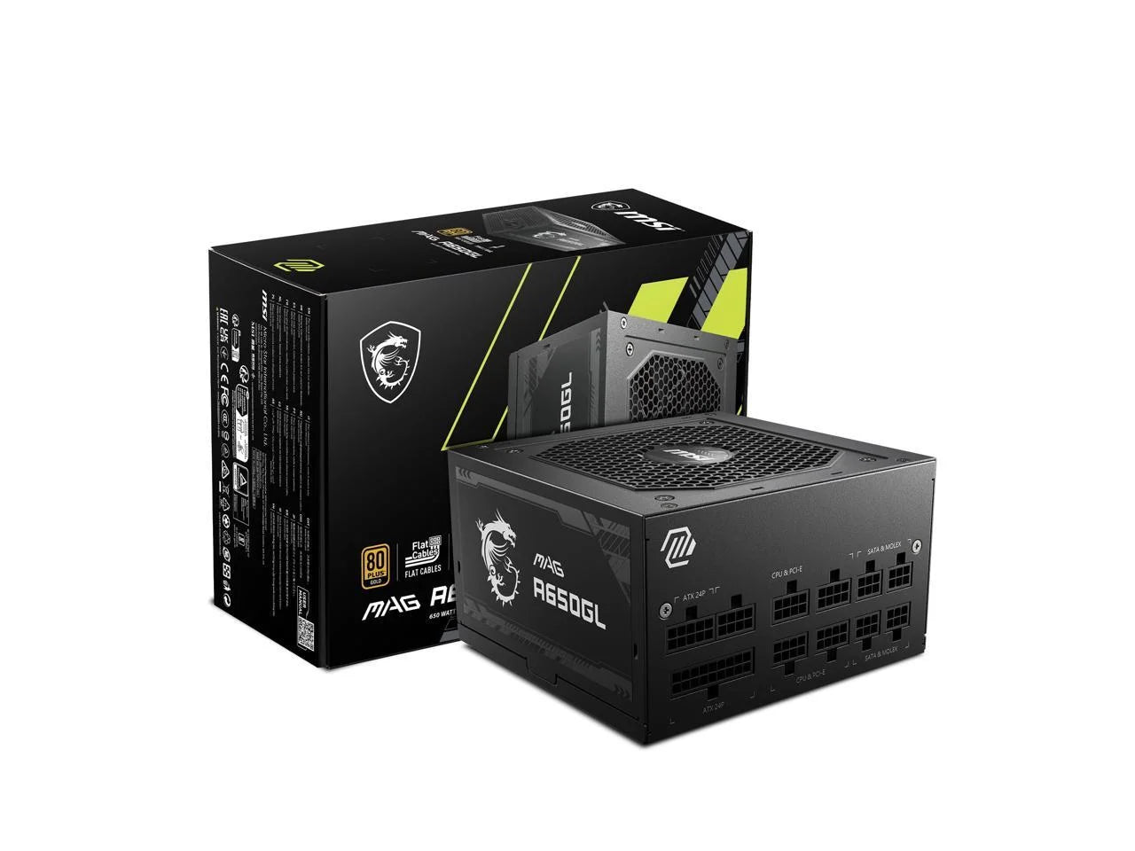 - MAG A650GL, 80 GOLD Fully Modular Gaming PSU, 650W Power Supply, 10 Year Warranty