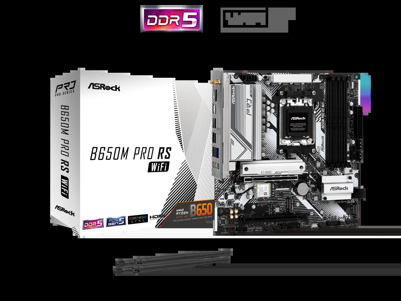 B650M Pro RS Wifi AM5 AMD B650 SATA 6Gb/S Micro ATX Motherboard