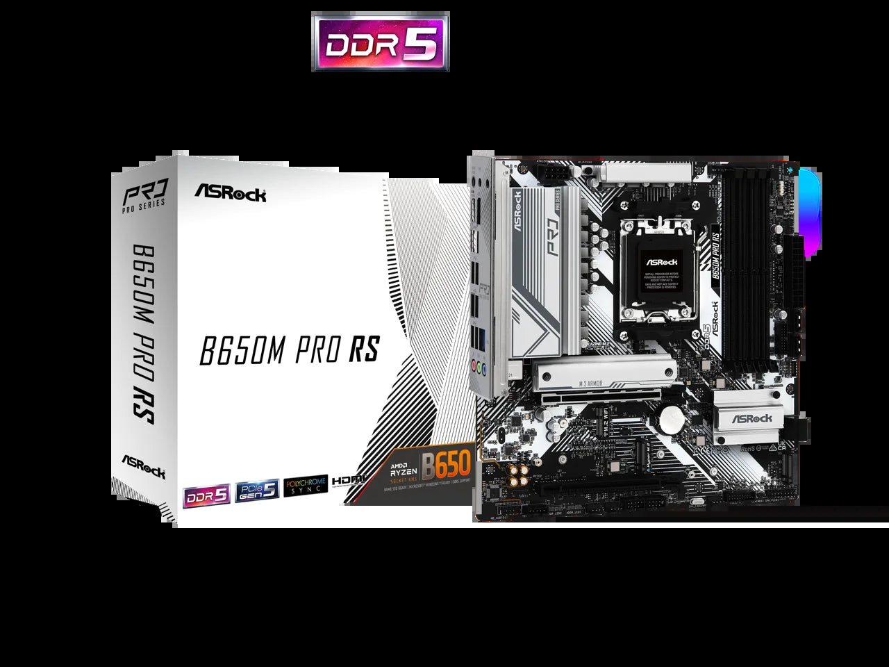 B650M PRO RS AM5 AMD B650 SATA 6Gb/S Micro ATX Motherboard