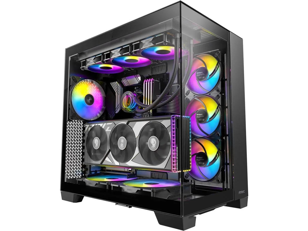 C8 ARGB, 2X TQR 160Mm & 1X TQ 140Mm ARGB PWM Fans Included, Dual-Chamber Layout, Type-C, 360Mm Radiator Support, Seamless TG Front & Side Panels, RTX 40 Compatible, Full-Tower E-ATX PC Case