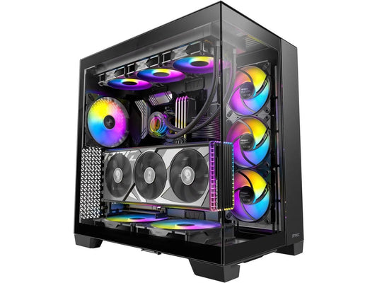 C8 ARGB, 2X TQR 160Mm & 1X TQ 140Mm ARGB PWM Fans Included, Dual-Chamber Layout, Type-C, 360Mm Radiator Support, Seamless TG Front & Side Panels, RTX 40 Compatible, Full-Tower E-ATX PC Case