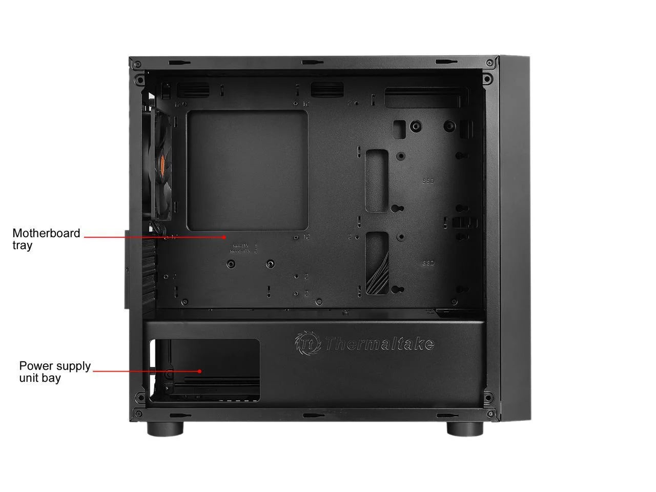 Versa H17 Black SPCC Micro ATX Gaming Computer Case CA-1J1-00S1NN-00