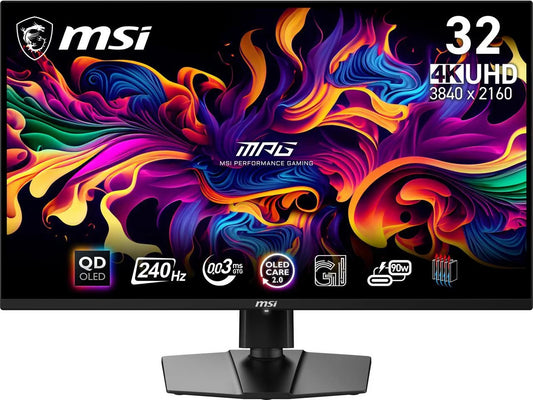 MPG 321URX QD-OLED 32" Class 4K UHD Gaming OLED Monitor - 16:9 - Black - 31.5" Viewable - OLED - Quantum Dot OLED Backlight - 3840 X 2160 - 1.07 Billion Colors - Adaptive Sync - 250 Nit - 30 &M...
