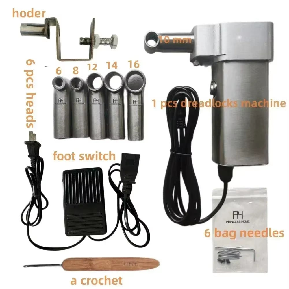 Crochet Braiding Making Machine Hair Making Machine for DIY Dreadlock Braids 6Head Hair Braids Crochet Twisting Braiding Machine