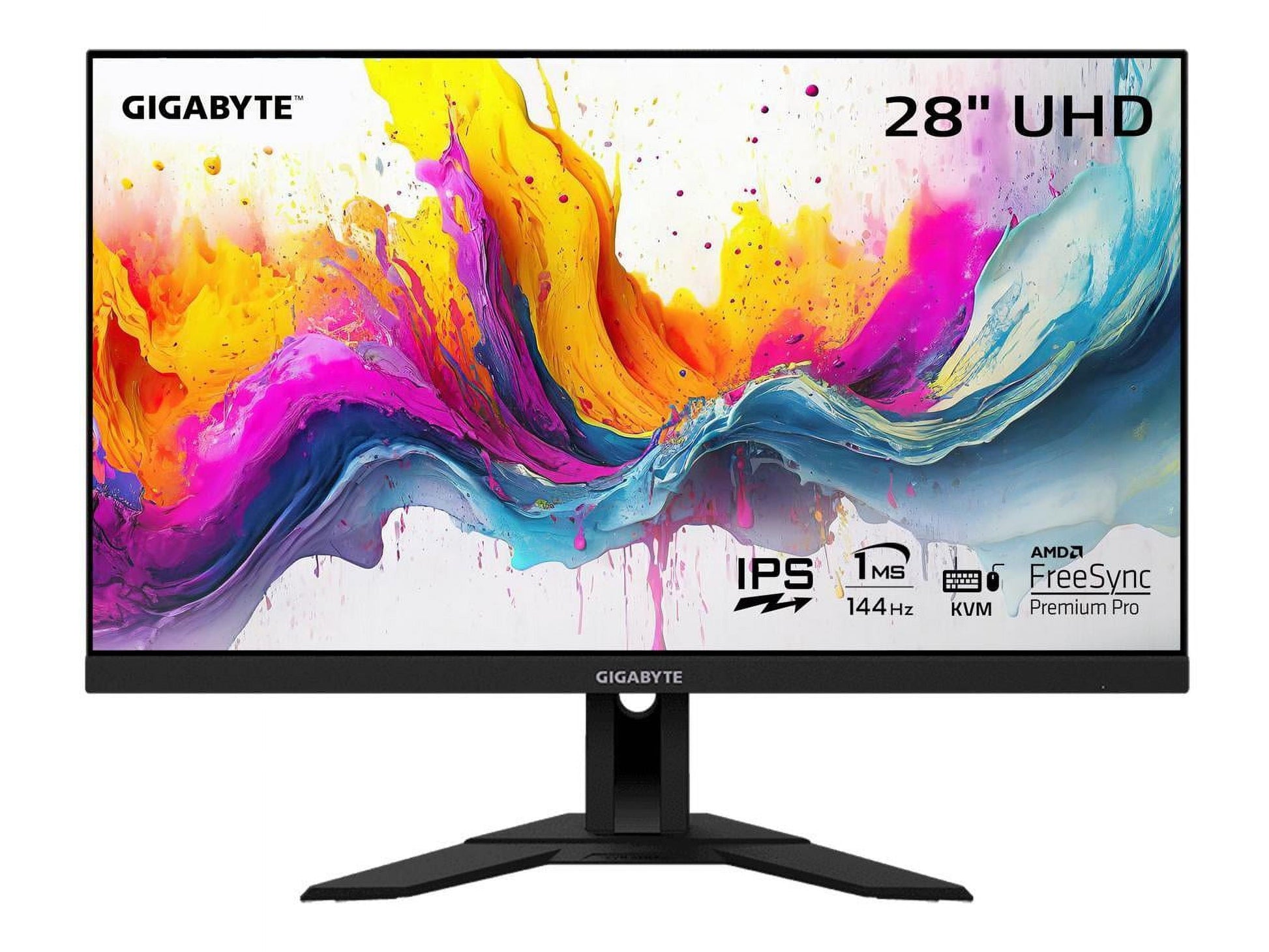 - M28U - 28" IPS Gaming Monitor - UHD 3840X2160 - 144Hz - 1Ms GTG - AMD Freesync Premium Pro - Type C KVM - HDMI, DP, Type C - Height Adjustable - Black