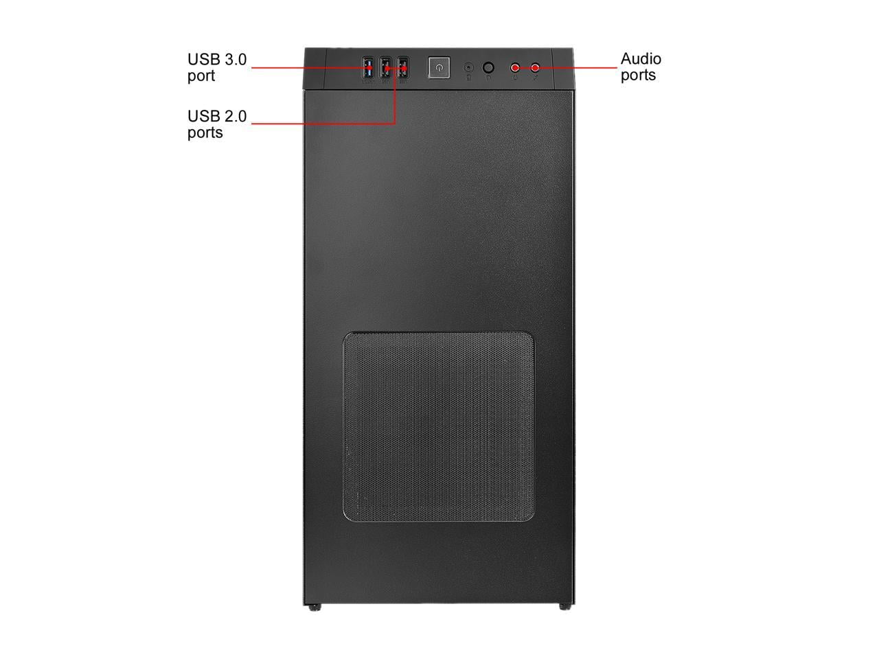 Versa H17 Black SPCC Micro ATX Gaming Computer Case CA-1J1-00S1NN-00