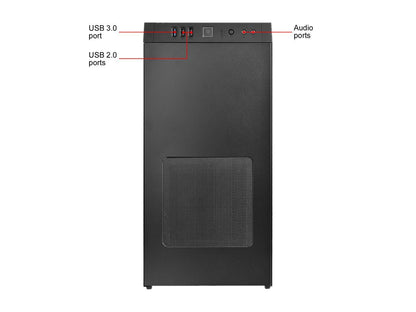 Versa H17 Black SPCC Micro ATX Gaming Computer Case CA-1J1-00S1NN-00