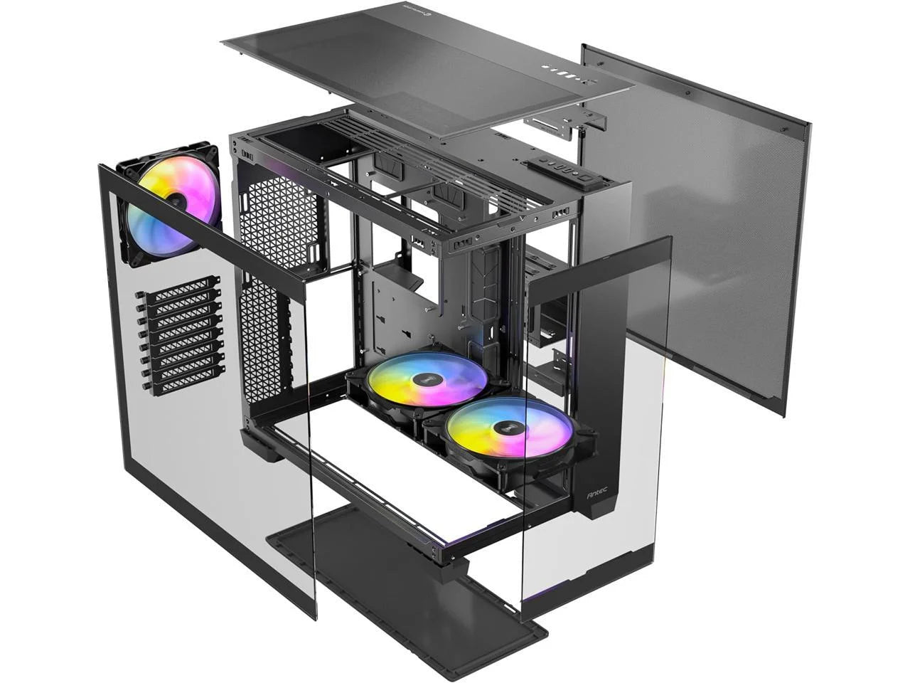 C8 ARGB, 2X TQR 160Mm & 1X TQ 140Mm ARGB PWM Fans Included, Dual-Chamber Layout, Type-C, 360Mm Radiator Support, Seamless TG Front & Side Panels, RTX 40 Compatible, Full-Tower E-ATX PC Case