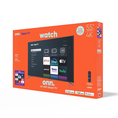 . 55” Class 4K UHD (2160P) LED Roku Smart Television HDR (100012586)