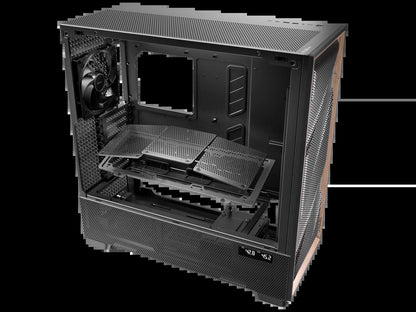 Flux Pro, 6 X PWM Fans Included, High-Airflow Front Panel with Walnut Wood, Ishift PSU 90° Mount, USB3.0 X 2, Type-C, 420Mm Radiator Support, Temp. Display, Full-Tower E-ATX PC Case