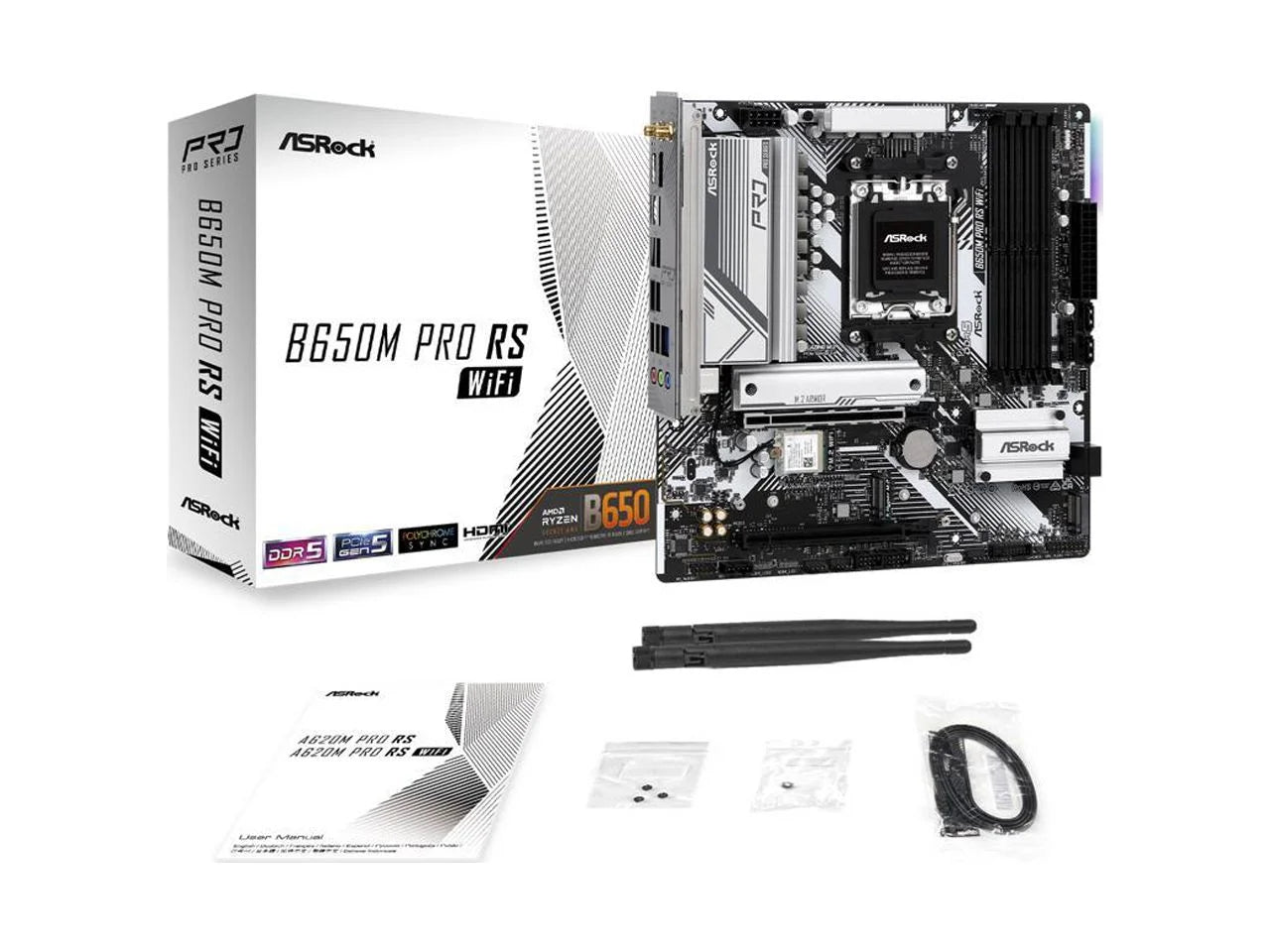 B650M Pro RS Wifi AM5 AMD B650 SATA 6Gb/S Micro ATX Motherboard