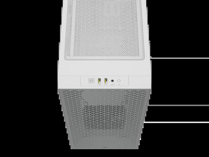 3000D AIRFLOW Mid-Tower PC Case - White - 2X SP120 ELITE Fans - Four-Slot GPU Support – Fits up to 8X 120Mm Fans - High-Airflow Design