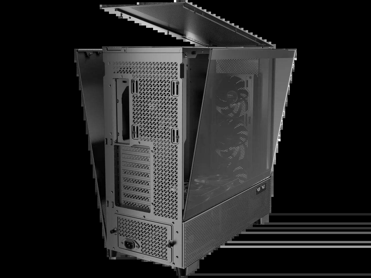 Flux Pro, 6 X PWM Fans Included, High-Airflow Front Panel with Walnut Wood, Ishift PSU 90° Mount, USB3.0 X 2, Type-C, 420Mm Radiator Support, Temp. Display, Full-Tower E-ATX PC Case