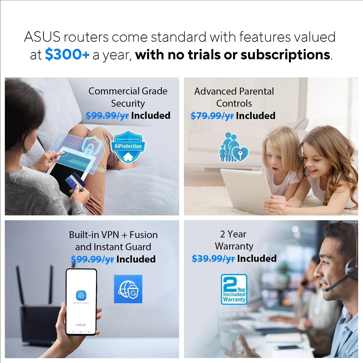 Zenwi-Fi Whole-Home Dual-Band Mesh Wi-Fi 6 System XD6 White - 2 Pack, Coverage up to 5, 400 Sq. Ft. & 4+ Rooms, 5400Mbps, Aimesh, Lifetime Free Internet Security, Parental Control, Easy Setup