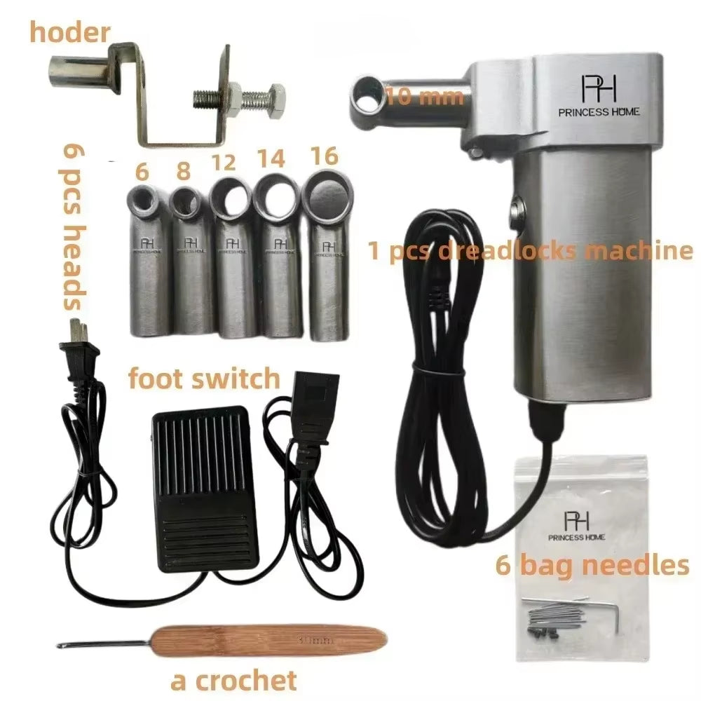 Crochet Braiding Making Machine Hair Making Machine for DIY Dreadlock Braids 6Head Hair Braids Crochet Twisting Braiding Machine